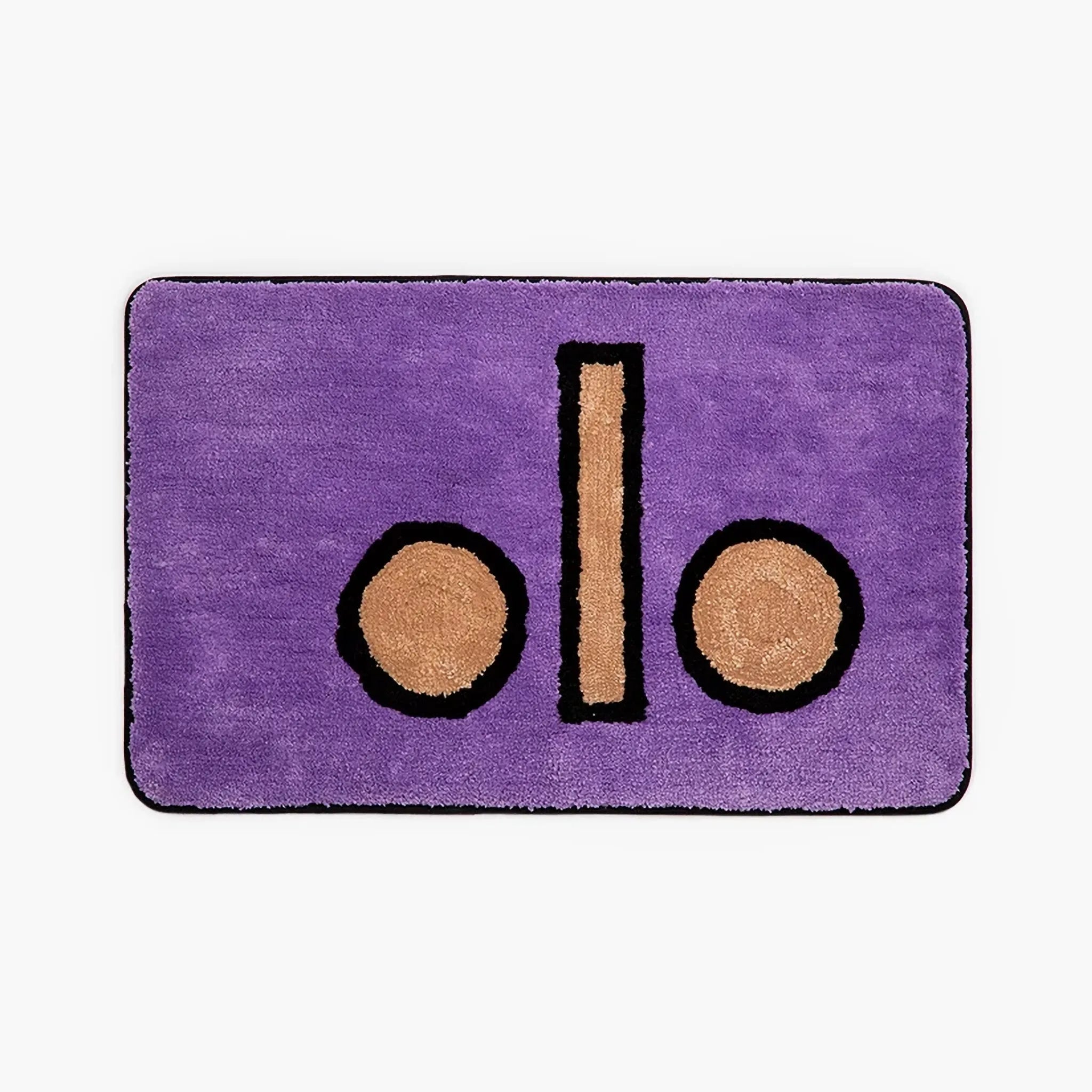Purple Graphic Abstract Male Body Art Tufted Rug | Housenfriends