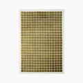 Olive Green Check High Low Modern Rug by Housenfriends on white background
