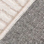 Close-up of the backing of Rae off-white minimalist rug by Housenfriends