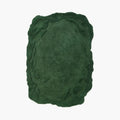 Verdure Deep Green Moss-Inspired High Low Pile Irregular Rug by Housenfriends on white background
