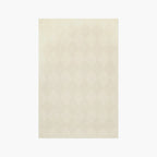 Cream Diamond Modern High Low Hand Tufted Rug by Housenfriends on a white background