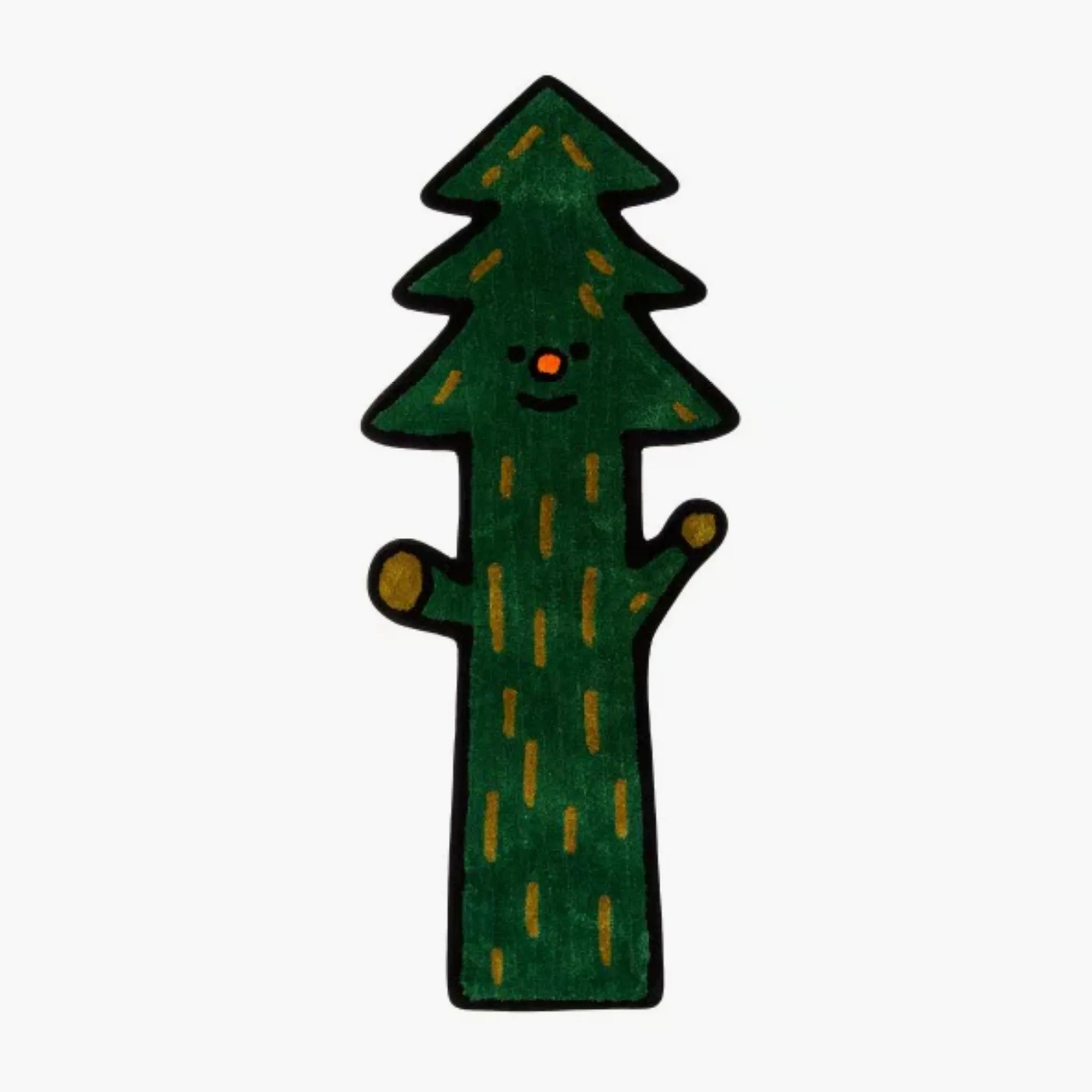 Elwood Green Quirky Graphic Tree Shaped Tufted Runner Rug