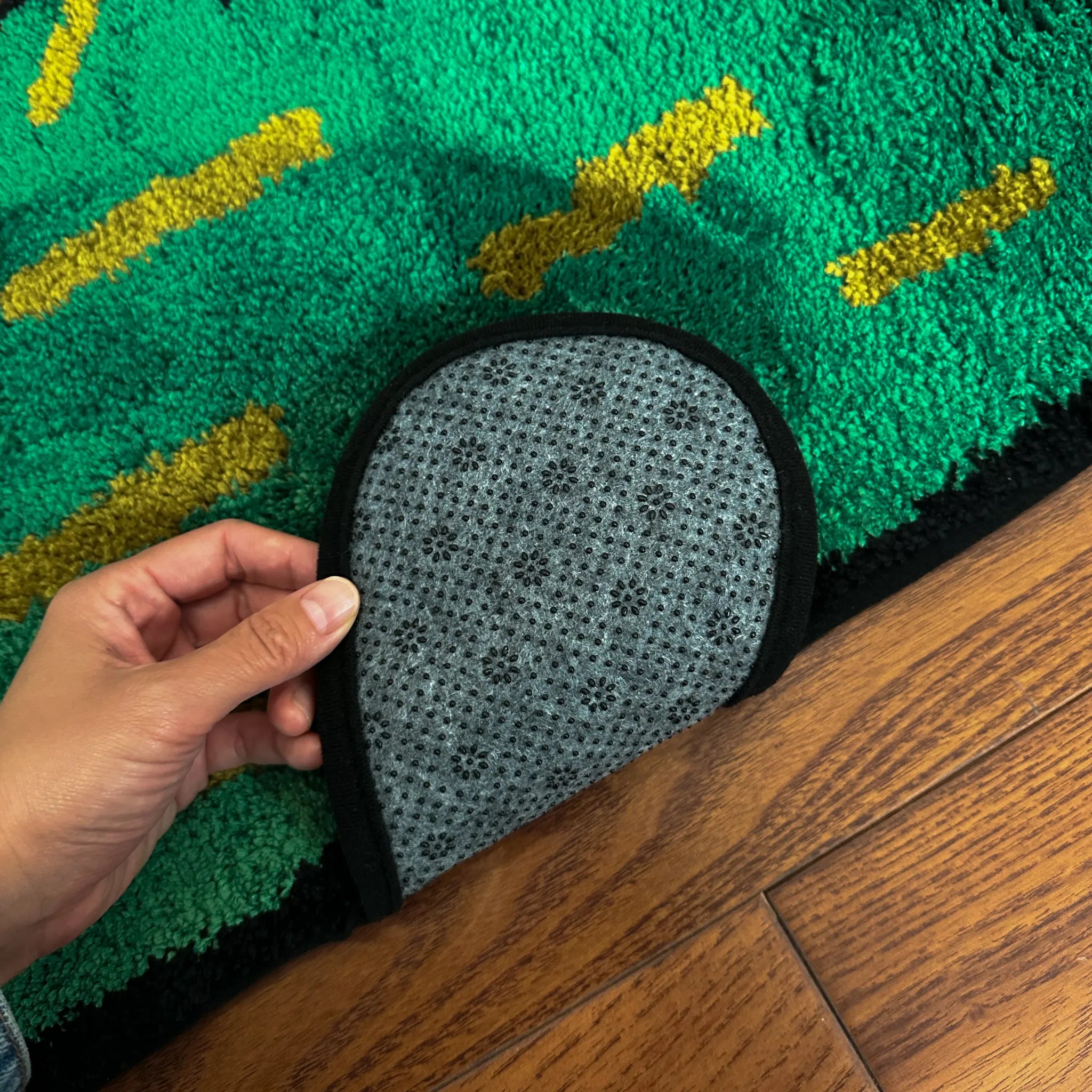 Elwood Green Quirky Graphic Tree Shaped Tufted Runner Rug