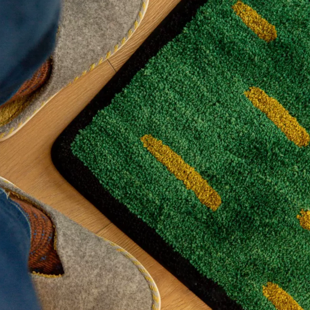 Elwood Green Quirky Graphic Tree Shaped Tufted Runner Rug
