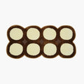 Harper Brown and Cream Irregular Polka Dots Tufted Rug by Housenfriends on a white background