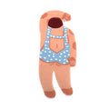 June Pale Blue Polka Dot Swimsuit Swimming Girl Artistic Graphic Body Art Tufted Rug by Housenfriends on a plain white background.