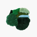 Marlow Deep Green Mossbank High Low Tufted Irregular Rug on a white background