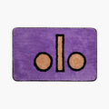 Nico Purple Graphic Abstract Male Body Art Tufted Rug by Housenfriends on a white background