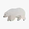 Orson Cream Grey Polar Bear Shaped Tufted Rug by Housenfriends on a plain white background.