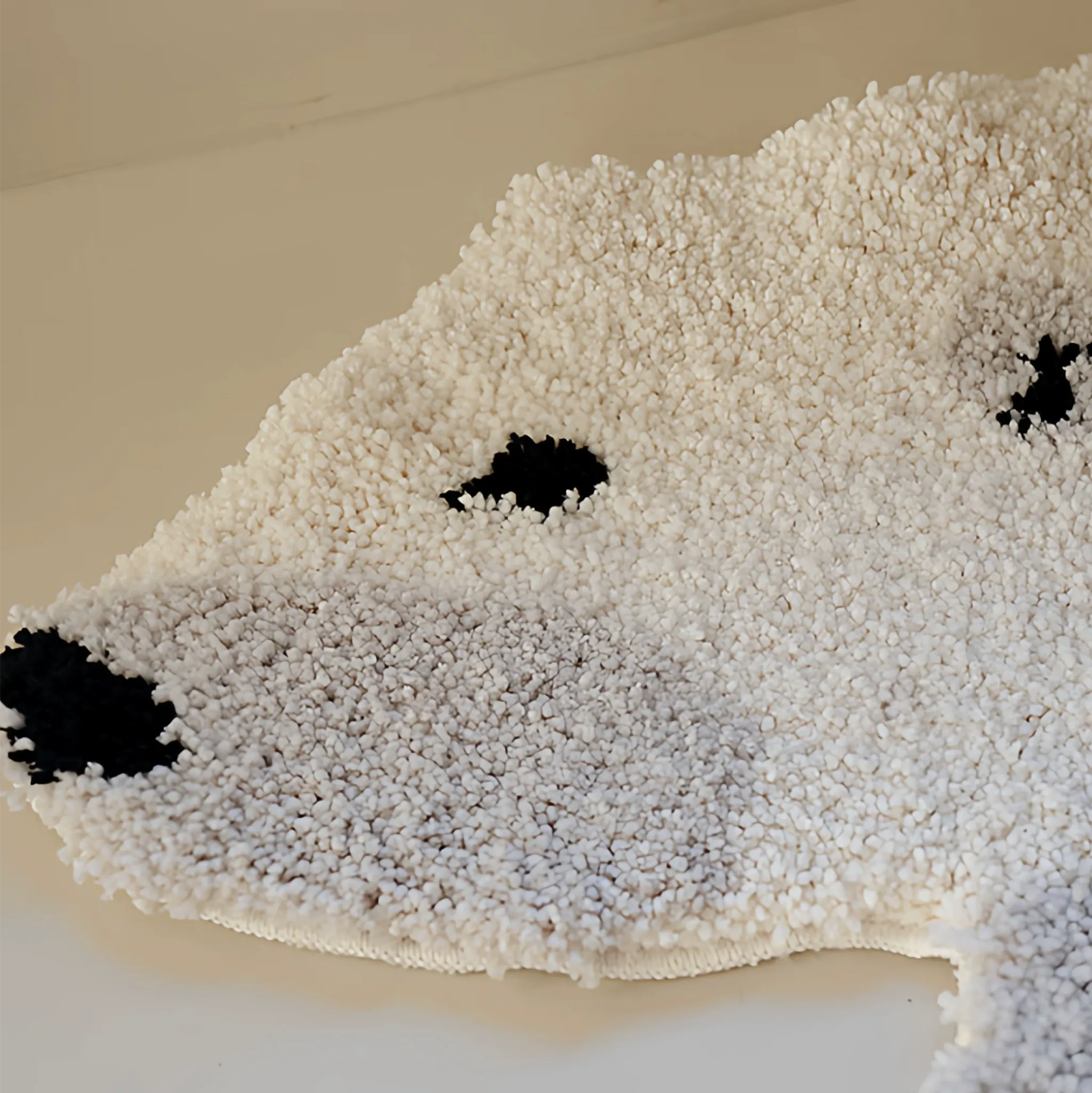 Orson Cream Grey Polar Bear Shaped Tufted Rug