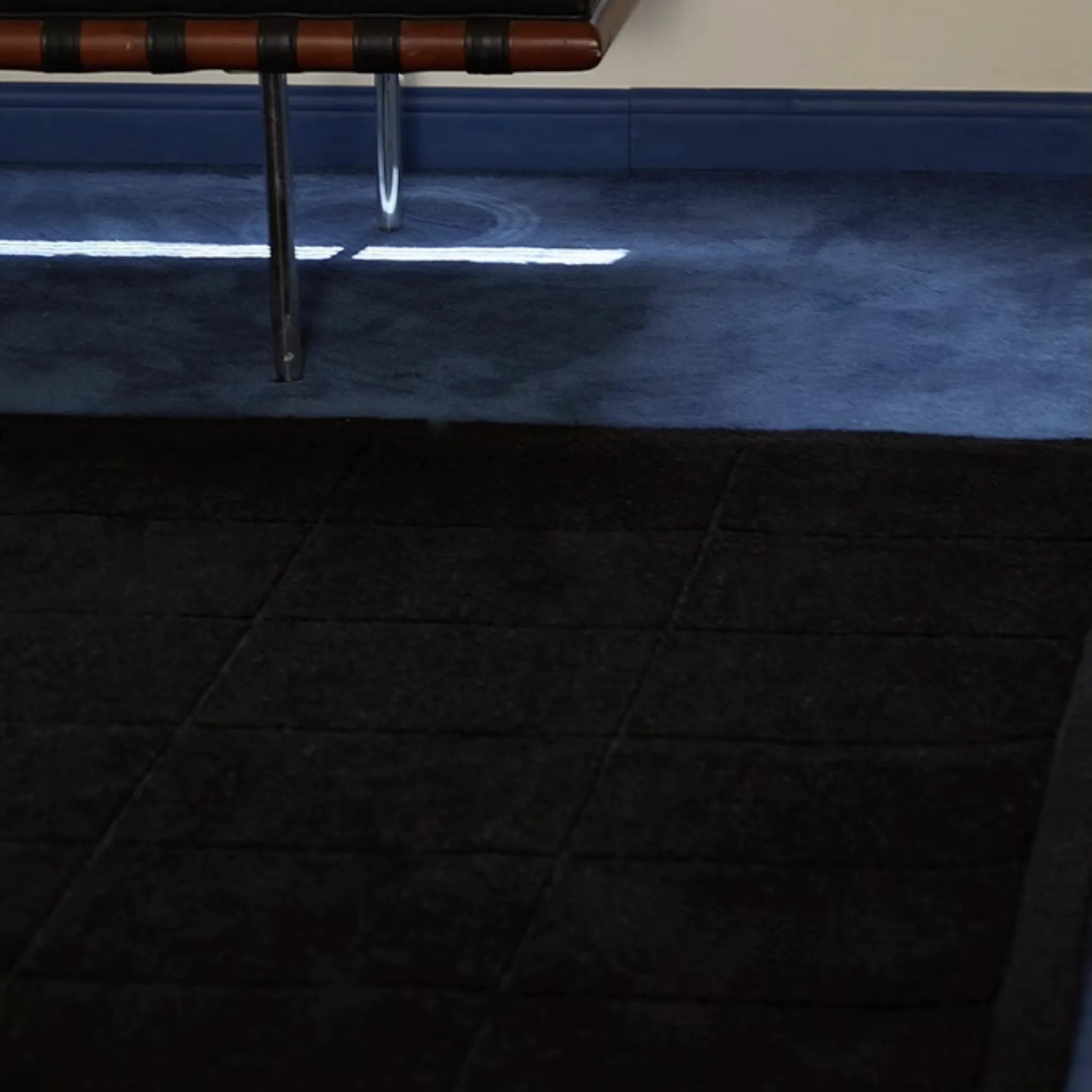 Pure Black Minimalist Modern High Low Hand Tufted Rug