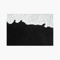 Reynisfjara Black Shore White Waves Abstract High Low Rug by Housenfriends on the white background