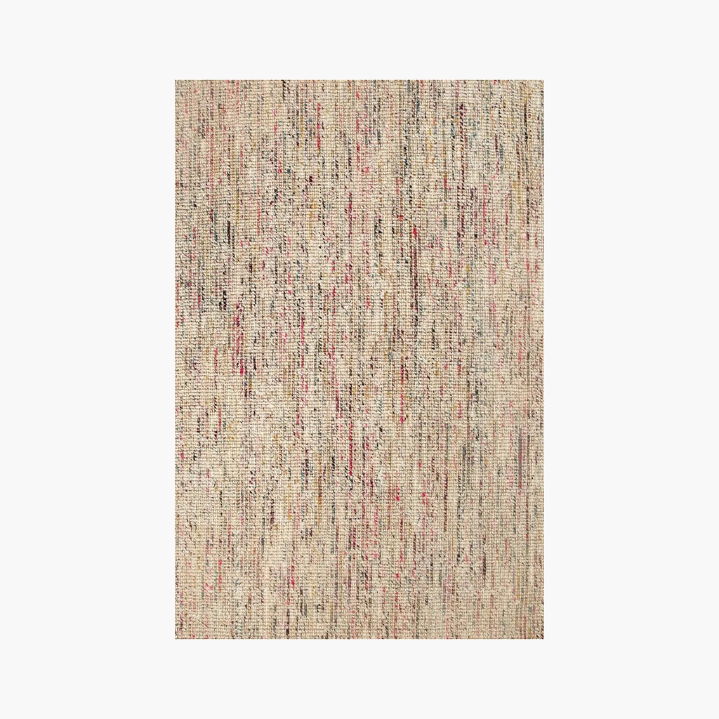 Rowan Neutral Multi-Tone Wool & Jute Handwoven Classic Rug by Housenfriends on a white background