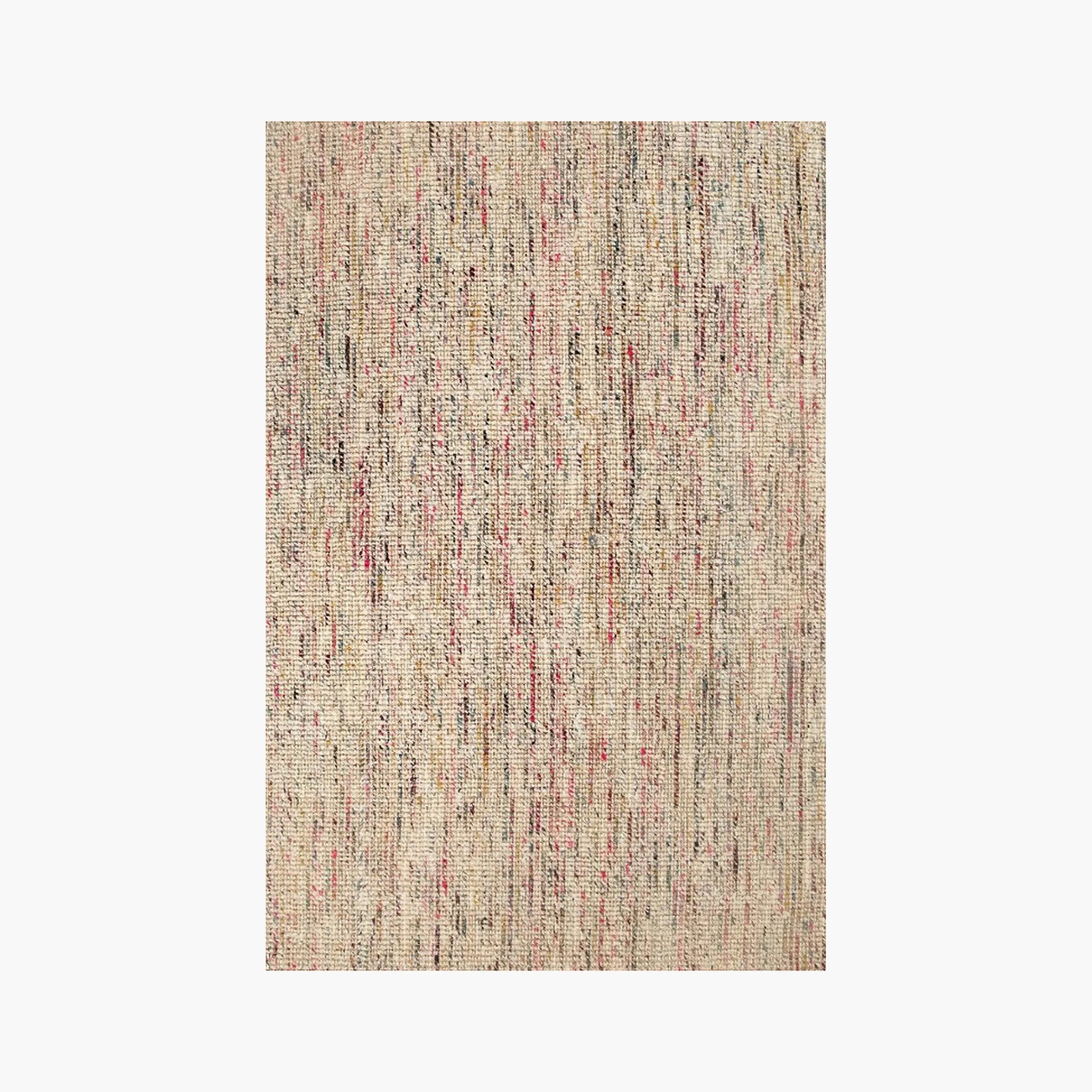 Rowan Neutral Multi-Tone Wool & Jute Handwoven Classic Rug by Housenfriends on a white background